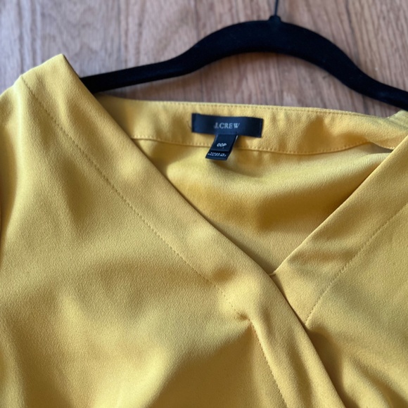 JCrew 00P yellow silk like shirt - Picture 3 of 7